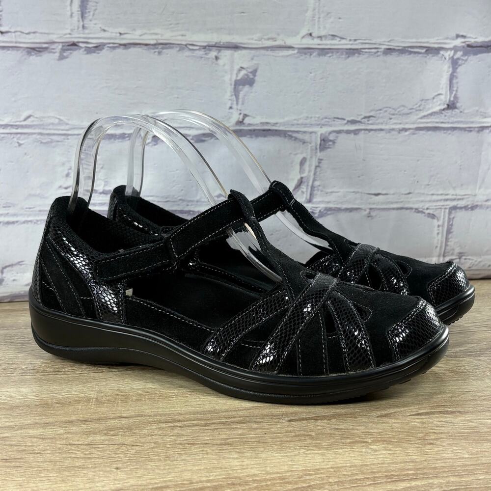 Orthofeet Juno Black Mary Jane Shoes Women's Size 10 B Comfort Sandals